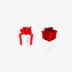 红白相间礼物盒红白礼物盒高清图片