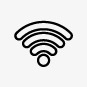网络信号WiFi无线36超薄图标图标