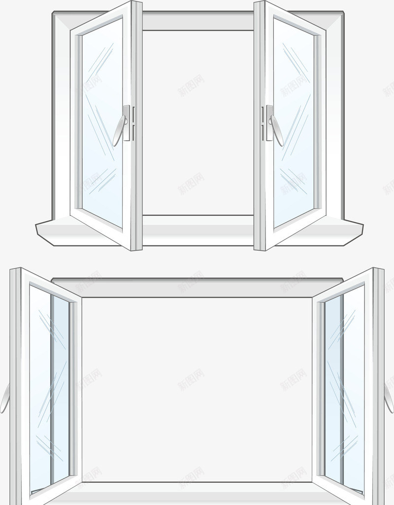 窗户合集矢量图eps免抠素材_新图网 https://ixintu.com 合集 效果图 设计 飘窗 矢量图
