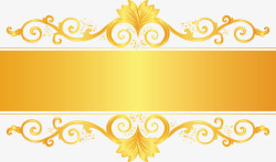 金色标题栏素材金色华丽边框高清图片