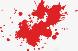 红色喷溅血液一片血渍矢量图高清图片