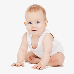 蓝眼睛儿童坐姿宝宝高清图片