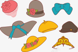 女王帽子造型各异的帽子高清图片