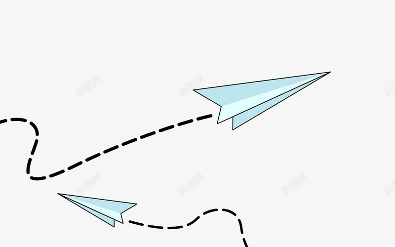 纸飞机png免抠素材_新图网 https://ixintu.com banner背景 几何图形 纸飞机 纸飞机图案 虚线
