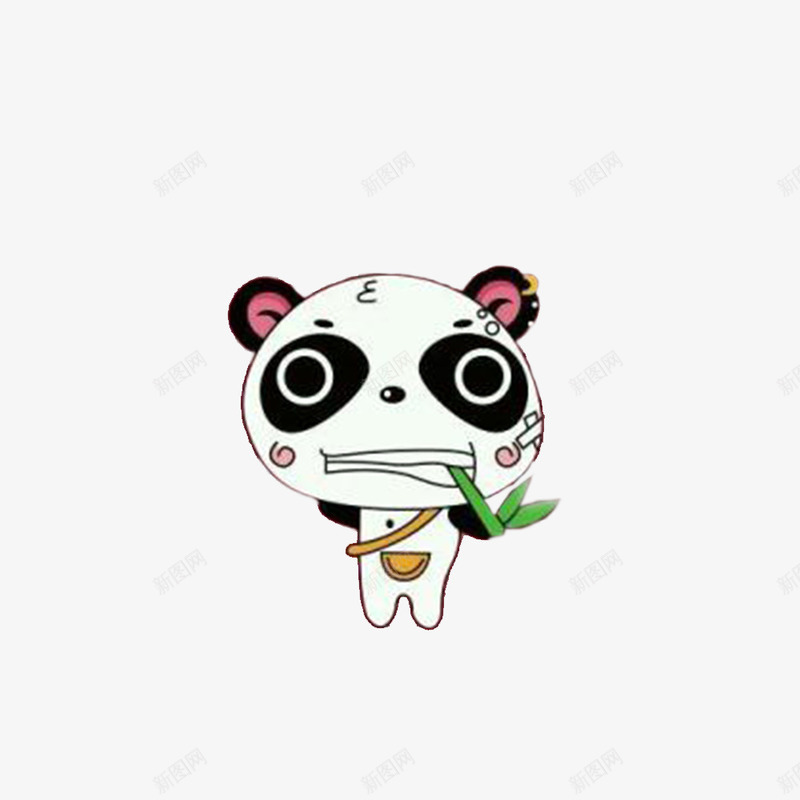小熊猫吃竹子png免抠素材_新图网 https://ixintu.com 发怒熊猫 吃竹子 小熊猫 牙疼 看我的 磨牙