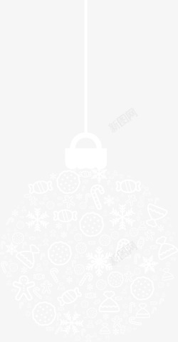 winter圣诞节雪花星星挂饰高清图片
