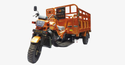 橙色摩托车实物橙色三轮摩托高清图片