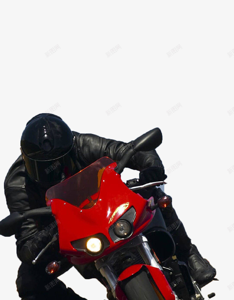 红色摩托车png免抠素材_新图网 https://ixintu.com 摩托车 机车风 炫酷 红色