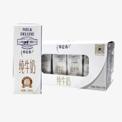 牛奶奶牛纯牛奶健康一支和一箱健康纯牛奶高清图片