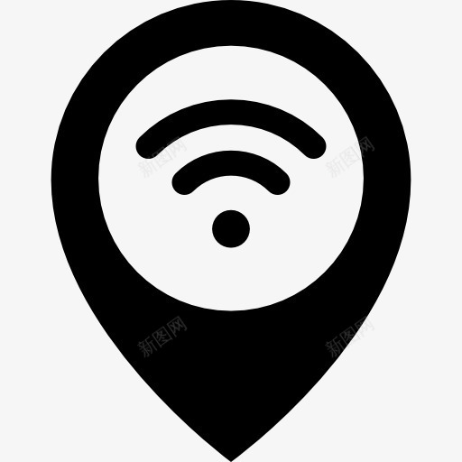 WiFi图标png_新图网 https://ixintu.com 占位符 地图定位 技术 无线连接 连接互联网