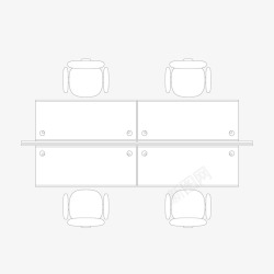 座位表背景四人办公室手绘座位图标高清图片