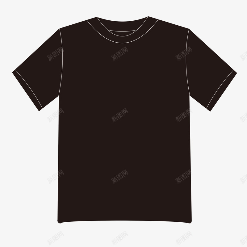 黑色半袖图标psd_新图网 https://ixintu.com png 元素 半袖 卡通 空白T恤 黑色
