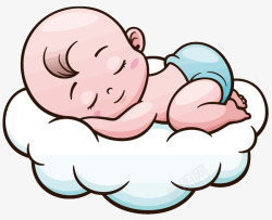 卡通婴儿玩具素材云上婴儿高清图片