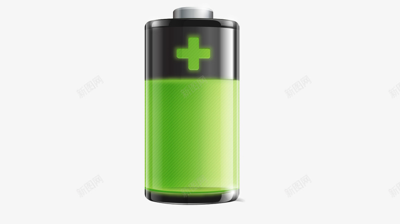 绿色节能环保电池png免抠素材_新图网 https://ixintu.com 环保 电池 绿色 节能