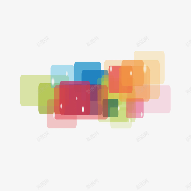 3d立体彩色方块png免抠素材_新图网 https://ixintu.com 3d 彩色方块 立体