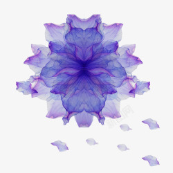 紫色格纹淡雅水墨花瓣高清图片