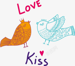 接吻鸟kissbirds高清图片