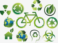 绿色回收标志图素材