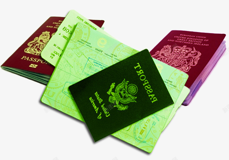 崭新的英国护照psd免抠素材_新图网 https://ixintu.com 出国旅游素材 出国留学素材 崭新风格 护照素材 英国护照