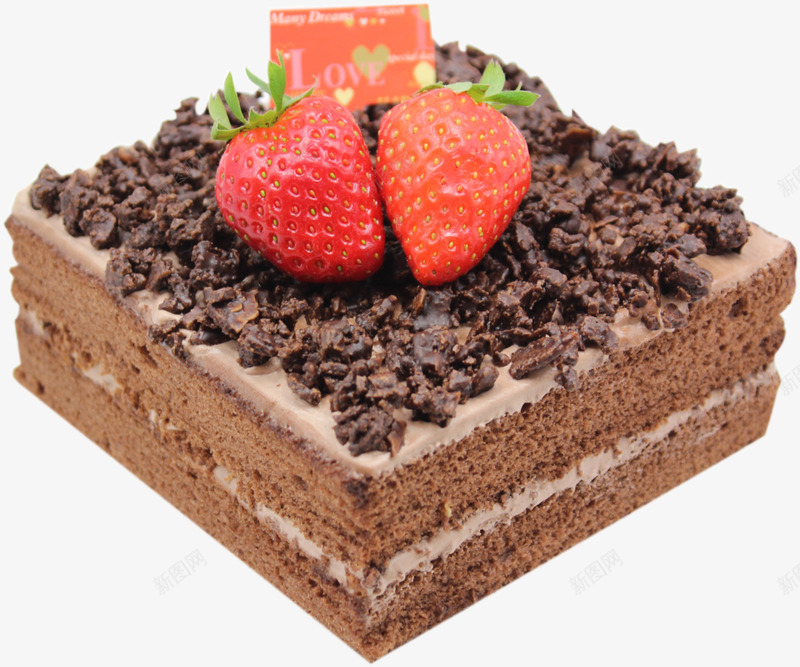 浓情巧克力情人节蛋糕png免抠素材_新图网 https://ixintu.com 可可巧克力蛋糕 女孩 小蛋糕 巧克力碎 情人节 慕斯蛋糕 草莓