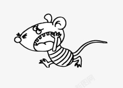 咆哮小老鼠图标简约风格卡通形象逃跑人物小老鼠图标高清图片
