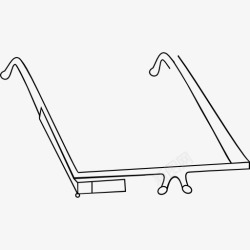 眼镜上方看谷歌眼镜薄工具符号上正面图标高清图片