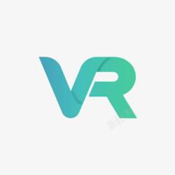 科技人文标识VR字母图标高清图片