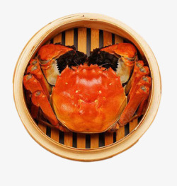 蒸笼里的煎饺蒸笼里的大闸蟹高清图片