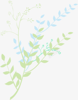 春季蓝绿色树叶纹理素材