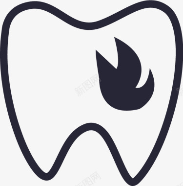 牙周炎icon矢量图图标图标