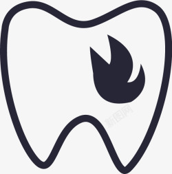 牙周炎牙周炎icon矢量图图标高清图片