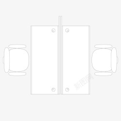 对立办公室手绘座位矢量图素材