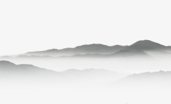 山远景远处的山墨画中国风山高清图片
