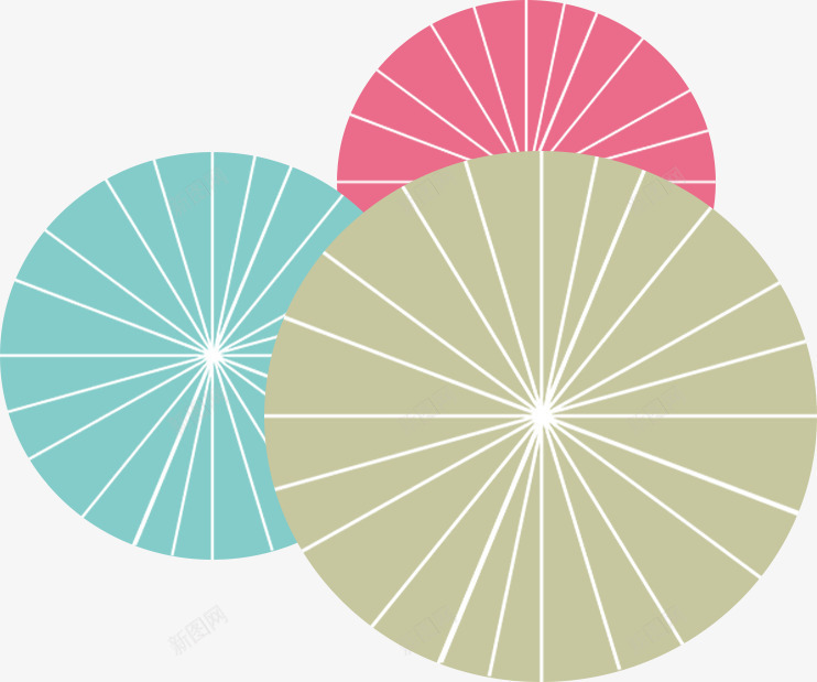 彩色伞状png免抠素材_新图网 https://ixintu.com 中国风 伞 彩色 文艺 清新