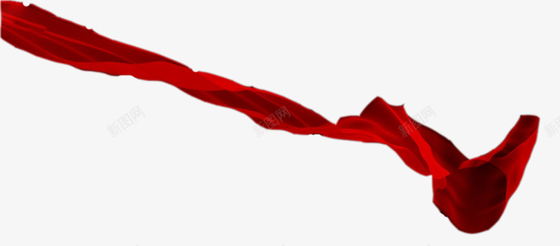 红绸漂浮装饰png免抠素材_新图网 https://ixintu.com 漂浮 红绸 装饰