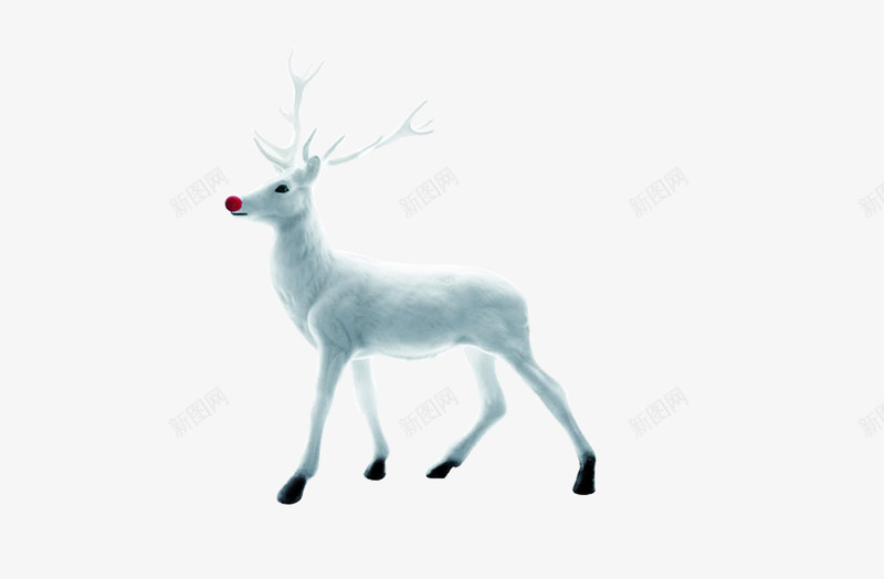 白色驯鹿png免抠素材_新图网 https://ixintu.com 冬季 动物 圣诞节 白色 节日装饰 装饰 鹿