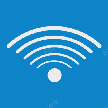 蓝色的wifi标志图标图标