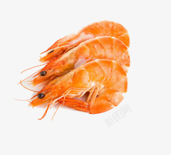 红色鲜虾美味的虾片高清图片