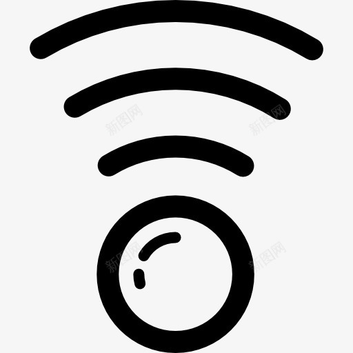 WiFi连接标志图标png_新图网 https://ixintu.com WiFi 信号 接口 标志 连接