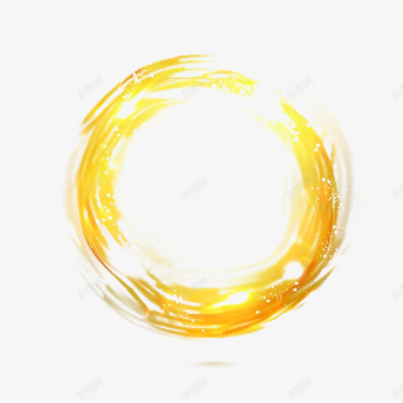 光圈png免抠素材_新图网 https://ixintu.com 透明圆框 金色光芒 黄色光圈
