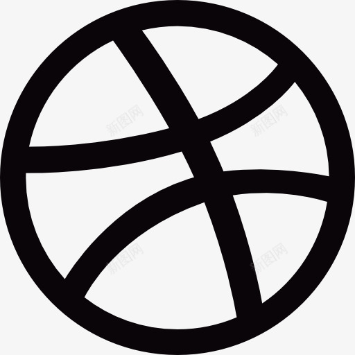 运球标志图标png_新图网 https://ixintu.com 球 社交媒体 社交网络 篮球