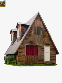 木头小屋别墅高清图片