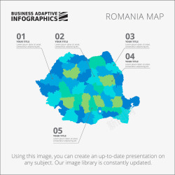 地图信息图表罗马尼亚地图信息图表矢量图高清图片