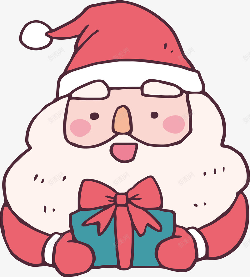 抱着礼物的圣诞老人矢量图ai免抠素材_新图网 https://ixintu.com 卡通圣诞老人 圣诞礼物 圣诞老人 圣诞节 手绘圣诞老人 矢量png 矢量图