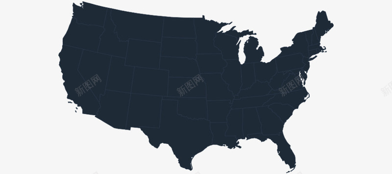 美国地图png免抠素材_新图网 https://ixintu.com png素材 地图 美国