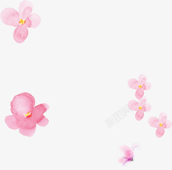 春季文艺装饰粉色花朵素材