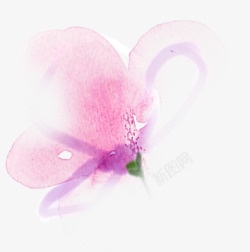 春季粉色水彩文艺花朵装饰素材