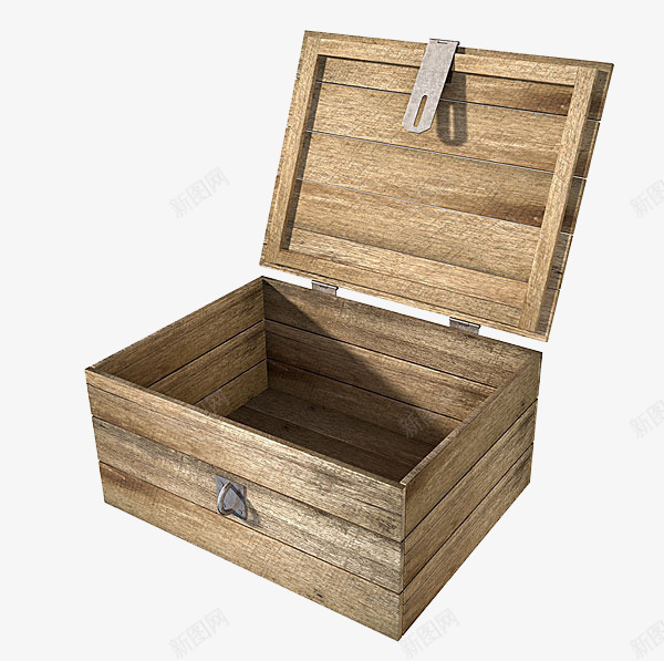 木板箱摄影png免抠素材_新图网 https://ixintu.com 合页 实物 摄影 木料 木板箱 盖子 空木箱 空箱子 箱子 箱柜