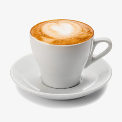 白咖啡一杯爱心咖啡高清图片
