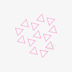 粉色三角形飞舞素材